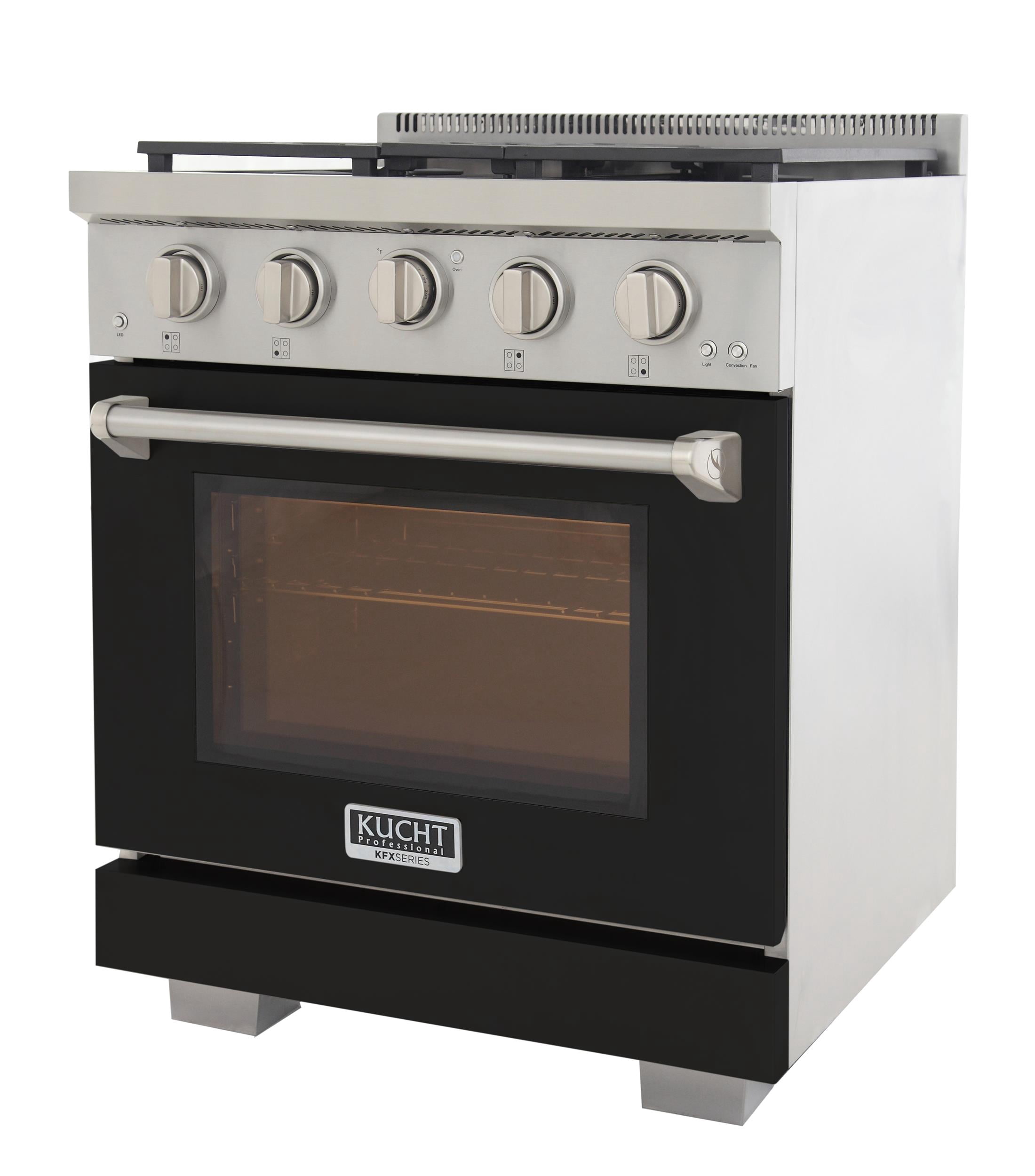 Professional 30-in Propane Gas Range in Black with True Simmer Burners