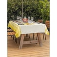 thumbnail image 2 of Outdoor Tablecloth with Umbrella Hole and Zipper, Yellow Truck Rectangle Table Cloth 60x120 Inch Waterproof Tablecloth, Spring Bees Daisy Car Star Buffalo Plaid Lines Picnic Table Cover for Patio, 2 of 7