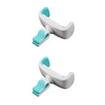 thumbnail image 3 of crativent Automotive Smartphone Holder Portable Rubber Lining Removable Rotatable Stand Bracket Rack for 3.5 to 6-inch Phones White Blue 2Set, 3 of 6