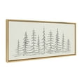 thumbnail image 4 of Kate and Laurel Sylvie Minimalist Evergreen Trees Sketch BW Framed Canvas Wall Art by The Creative Bunch Studio, 18x40 Bright Gold, Minimal Christmas Tree Art for Wall, 4 of 7