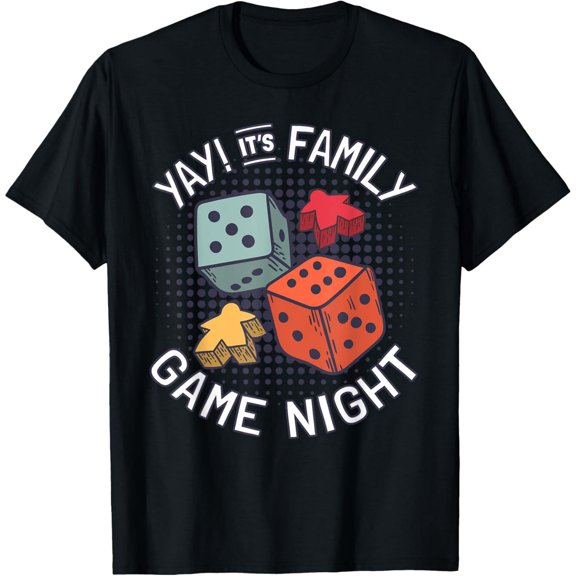 Casual Family Game Night Graphic Tee Soft Cotton Shirt for Adults