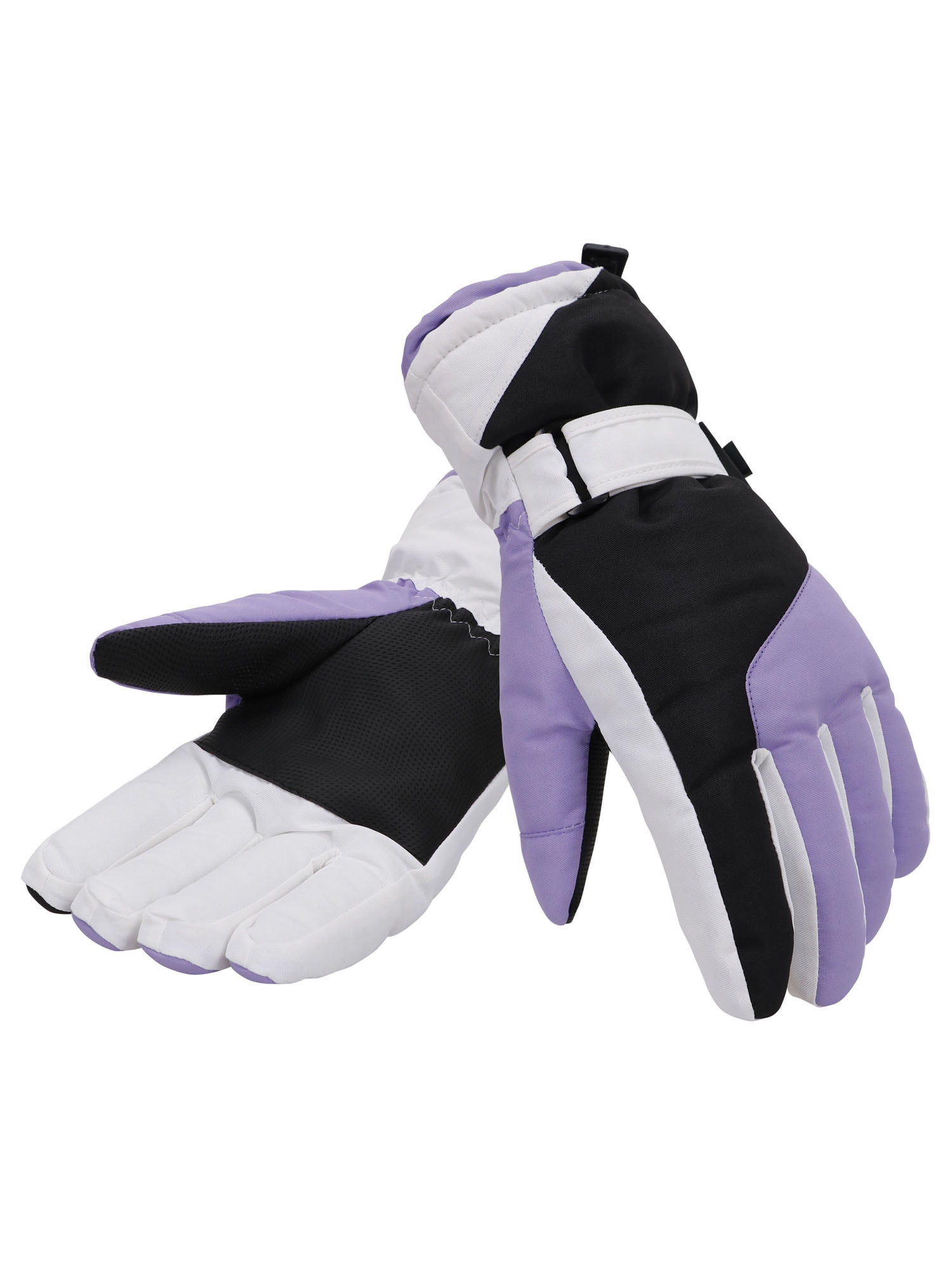 Simplicity Women's Thinsulate Lined Waterproof Outdoor Ski Gloves, L