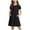 Black, variant on CYRBOKO Girls Dresses with Pockets, Athletic Short Sleeve A-line Summer Dresses for Kids Blue Size 7-8 T
