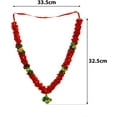 thumbnail image 2 of Shubhkart Makhamali Artificial Garland, Red, 2 of 5