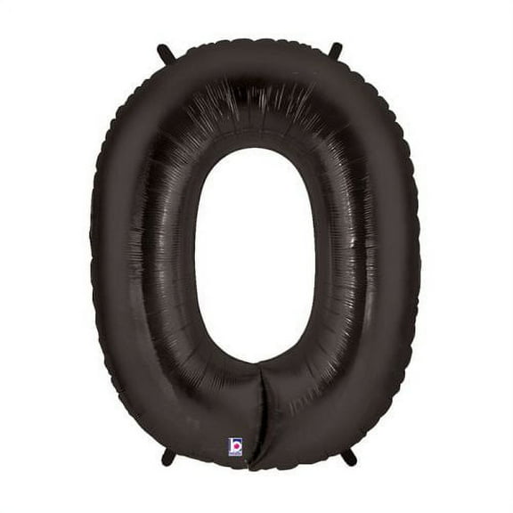 Burton & Burton 40" Number 0 Shape Black Balloon