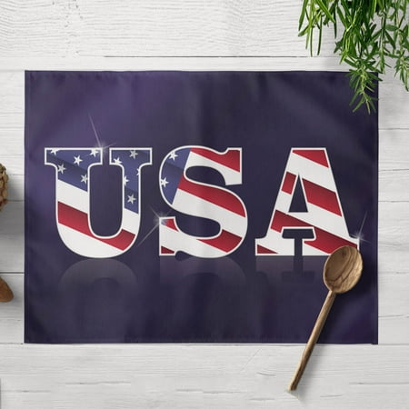 

YOZGXEG Independence Day 4th Of July Linen Placemats For Holiday Dining Table Seasonal Washable Mats Kitchen Supplies