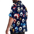thumbnail image 3 of Football Men's Short Sleeve Hawaiian Beach Poplin Shirt Casual Printed Button Down Summer Unisex Shirt, 3 of 6