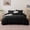 Black, variant on Sleep Zone 90gsm Duvet Cover Set Queen Soft Microfiber Bedding with Zipper & Corner Ties, Black