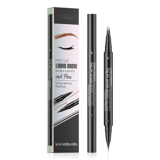 Beauty Products For Women Curved Eyebrow Pencil Eyebrow Pencil 2 In 1 Eyebrow Pen Ended Microblading Eyebrow Pen With Micro Fork Tip And Precise Brush Tip To Create Natural Like Brows (1+1ml)