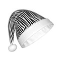 thumbnail image 2 of KLL Christmas Hats for Adults Plush Zebra Skin Print Santa Hat Xmas Fluffy Santa Claus Hat for Women Men, 2 of 6