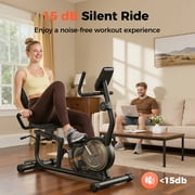 YOSUDA PRO Recumbent Exercise,350 lbs Capacity,16-Level Magnetic Resistance, Smart Workout APP, Adjustable Seat and Pulse Sensor.