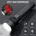 thumbnail image 5 of Linternas LED recargables, linterna súper brillante de 90000 lúmenes altos, linterna táctica XHP90 con 5 modos, linternas impermeables de grado militar con zoom para emergencias Sincero Electrónica, 5 of 5