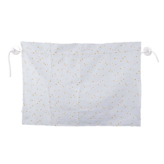 Car Window Shade for Side Windows 50 in x 70 in White or Pink Cloth with 2 Suction Cups and Drawstring Closure