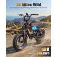 thumbnail image 3 of Actbest Blaze Plus Electric Bike for Adults, 16''x 4.0" Retro Fat Tire Ebike, Peak 750W 20-70 Miles 48V 15.6Ah Full Suspension, Fat Tire Electric Bicycle, 3 of 6