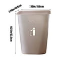 thumbnail image 4 of Kitchen Trash Can, Step-On Garbage Can with Lid, Tall Kitchen & Bathroom Trash Can, Small Office Waste Bin, Coffee - Xuniizn, 4 of 7