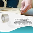 thumbnail image 4 of Clear Carton Sealing Tape, 2 Mil Acrylic Adhesive, 24 Rolls, 3 in x 55 yd, 4 of 6