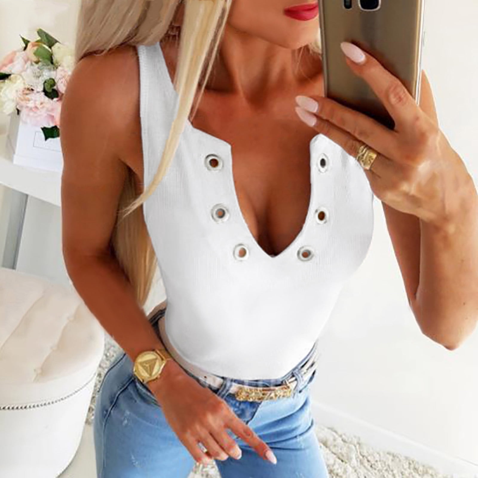 MIARHB Women Fashion Sexy Sleeveless 