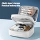 thumbnail image 5 of Bolsa Grande Organizadora de Maquillaje para Viaje | Estuche Cosmético Acolchado Impermeable PU PVC con Asa | Almacenamiento Multi-compartimento para Mujeres y Hombres | Bolsa de Aseo Portátil, 5 of 7