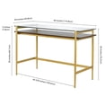thumbnail image 5 of Evelyn&Zoe Contemporary 46 in. Brass Writing Desk, 5 of 7
