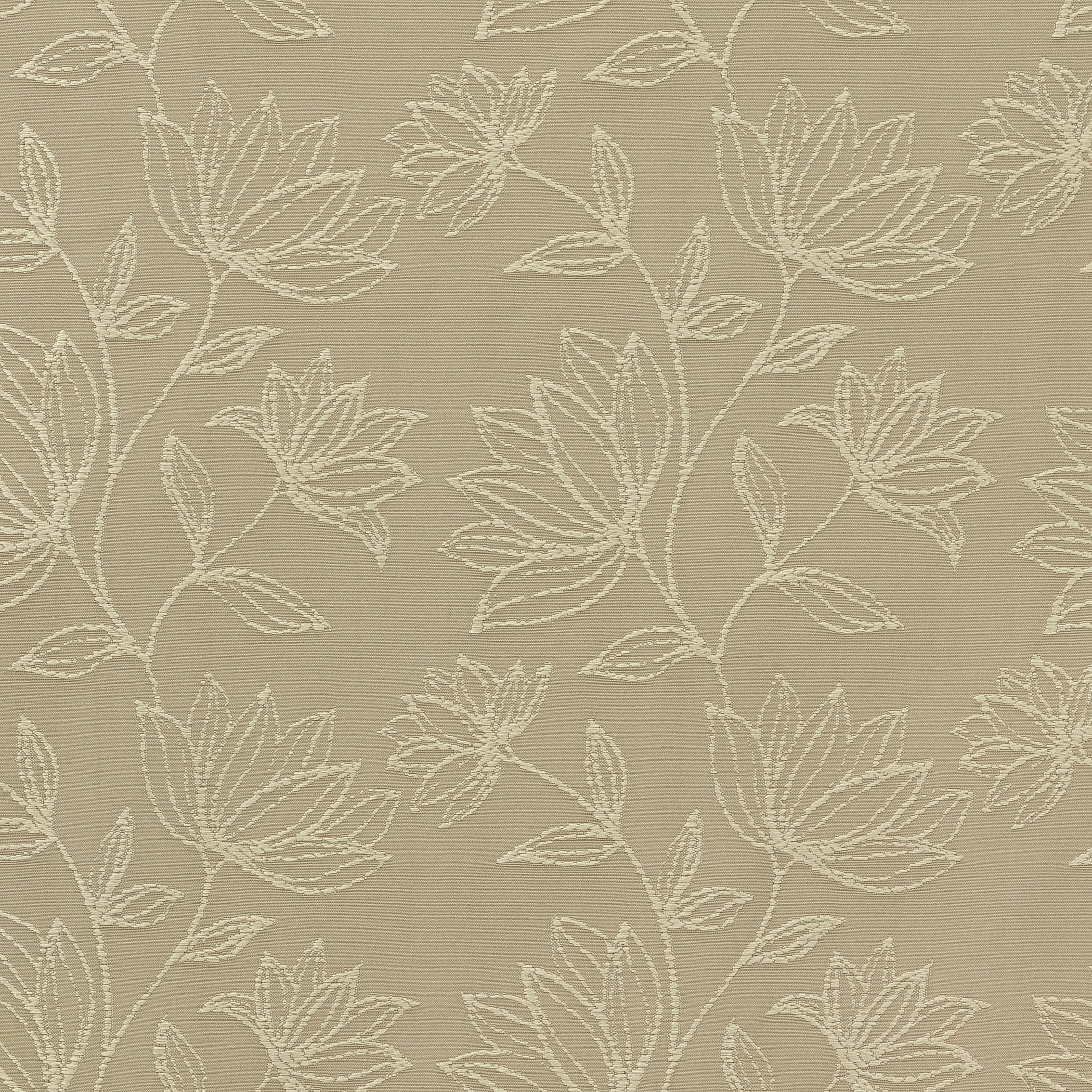 Sun Zero Bronte Floral Jacquard 100% Blackout Rod Pocket Curtain Panel, 50"W X 63"L, Taupe