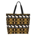 thumbnail image 1 of Easygdp traditional Elephant Bolsas Tote para Mujer, Bolsos de Hombro para Viaje, Bolsos de Mano de Gran Capacidad para Compras y Trabajo, 1 of 8