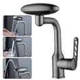 thumbnail image 2 of Home Washbasin Waterfall 4 Mode Faucet 360 Rotation Hot Cold Water Sink Mixer Wash Modern Minimalist Bathroom, 2 of 5