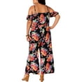 thumbnail image 2 of Love Squared Womens Jersey Jumpsuit, Multicoloured, Plus Size, 1X, 2 of 2