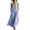 Blue, variant on Kukoosong Women's Diagonal Button Striped Tank Maxi Dress, Sleeveless V Neck Loose A-Line Dress, Casual Summer Beach Long Sundress with Side Pockets