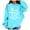 Blue, variant on Girls Heart Graphic Print Long Sleeve Hooded Sweatshirt Pullover Tops F,Black