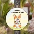 thumbnail image 4 of Cute Corgi Loves Dad Happy Father's Day Round Wood Sign Welsh Corgi Dog Lover Gifts Idea Hanging Wall Home Decor - 12008, 4 of 5