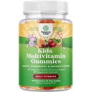 Plant Based Kids Multivitamin Gummies - Multivitamin for Kids Immune Support with Vitamins A, C, D3, E, B6 & B12, Zinc & Iodine - Children's Vitamins Chewable Formula for Strong Health - 90 Count