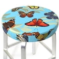 thumbnail image 3 of Naloa Multicolored Butterflies Round Bar Stool Cushion Cover 12-14 inch, Fits Kitchen, Office, Restaurant Chairs - 12 inch, 3 of 7