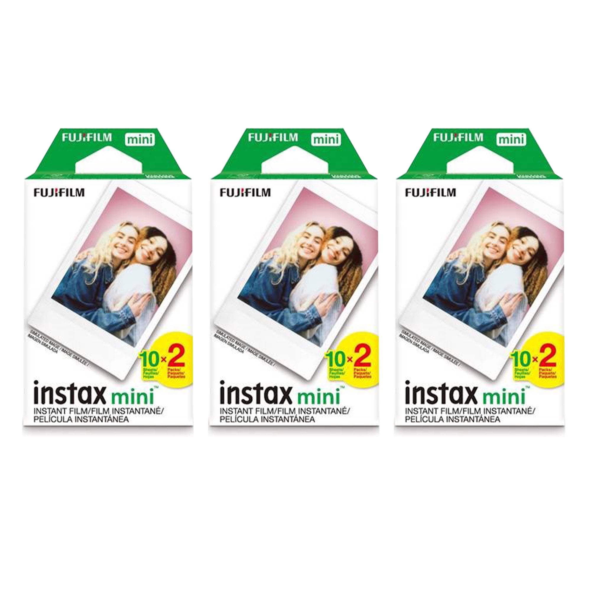 Fujifilm Instax Mini Instant Film (3 Twin Packs 60 Total Pictures) for Instax Cameras