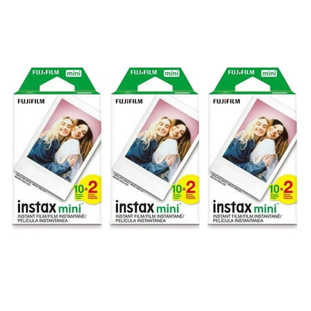 Fujifilm Instax Mini Instant Film (3 Twin Packs 60 Total Pictures) for Instax Cameras
