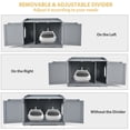 thumbnail image 6 of Kadyn Hidden Cat Washroom, Cat Furniture Cabinet, Cat Litter Box Enclosure with Double Doors for Large Cat and Kitty-Gray, 6 of 8