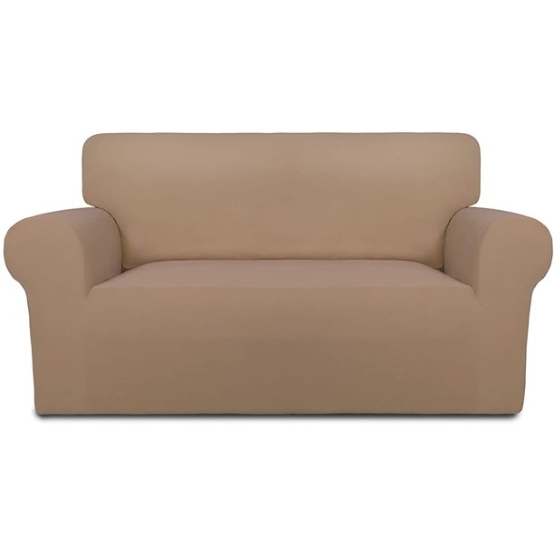 Funda de sofá superelástica para silla, funda de sofá suave antideslizante de licra, protector de muebles lavable con espuma antideslizante y parte inferior elástica para niños, mascotas Xemadio LRWJ062-3