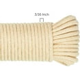 thumbnail image 5 of SteadMax 100 ft Natural Cotton 3/16 Inch Clothesline UV Resistant Laundry Line Rope, Off-White, 2 Pack (50 ft Each), 5 of 6