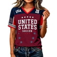 thumbnail image 3 of 2026 New USA Soccer Jersey Women, United States Jersey Soccer, Jersey USA V Neck Short Sleeve Football Shirt, USA Flag Soccer Jersey for Adult(Black, L), 3 of 6