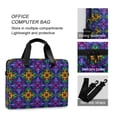 thumbnail image 4 of FORMRS 16" Laptop Bag Carrying Sleeve Case with Handle Travel Shoulder Briefcase, Purple Stained Glass Pattern, 4 of 8