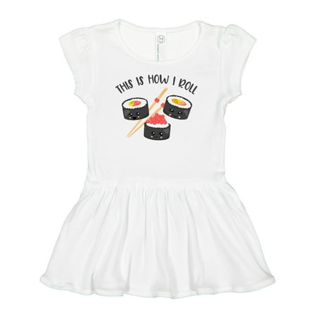 

Inktastic Kawaii How I Roll Sushi Gift Baby Girl Dress