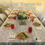 Impresserve Edge Collection Disposable Plastic Plates, 6, Beige, 10 Count