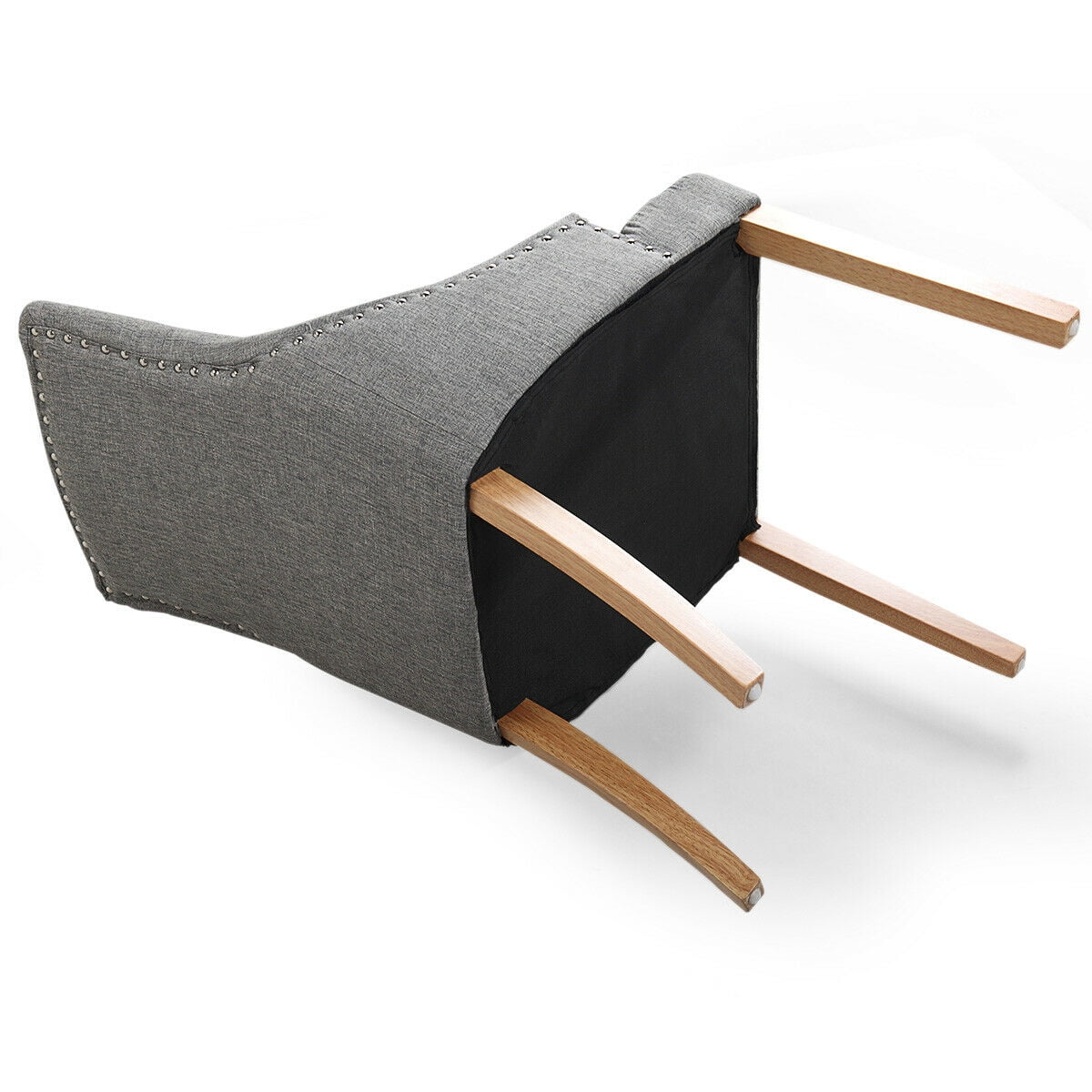 Kepooman Mid-century Dining Chairs Set of 2, Fabric Upholstery Tufted Buttons Dining Chairs for Kitchen - Gray Kepooman Mid-century Dining Chairs Set of 2, Fabric Upholstery Tufted Buttons Dining Chairs for Kitchen - Gray