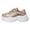 Gold, variant on Sneakers for Women Fashion Platform White Leather Casual Dad Shoes Comfortable Wedge Walking Sport Sneakers