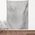 thumbnail image 4 of Abstract Fabric by the Yard, Demonstration of Continued Star Motifs Art Deco Inspired Elements Print, Upholstery Fabric for Dining Chairs Home Decor Accents, Taupe and Pale Blue by Ambesonne, 4 of 5