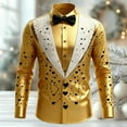 thumbnail image 2 of Mens T-Shirts Valentine's Day Print Blouses Long Sleeve Button Lapel Casual Tops for Man, 2 of 3