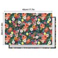 thumbnail image 5 of Pioneer Flower Floral Print Pattern Summer Placemats Table Placemats Set Of 6-Linen Kitchen Washable Placemats Table Mats 12x18 Inch Non-Slip Heat Resistant, 5 of 5