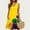 Yellow, variant on HOMBOM Yellow Dresses for Women Mid-Length Plus Size Beach Sundress 2024 Carnival Sleeveless Crew Neck Dresses L