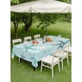 thumbnail image 4 of Outdoor Tablecloths with Umbrella Hole & Zipper, Teal Starfish Coastal Tablecloth Rectangle 60x84 Inch, Aqua Summer Beach Ocean Waterproof Table Cloth, Patio/Pool/Picnic Table Covers, 4 of 8