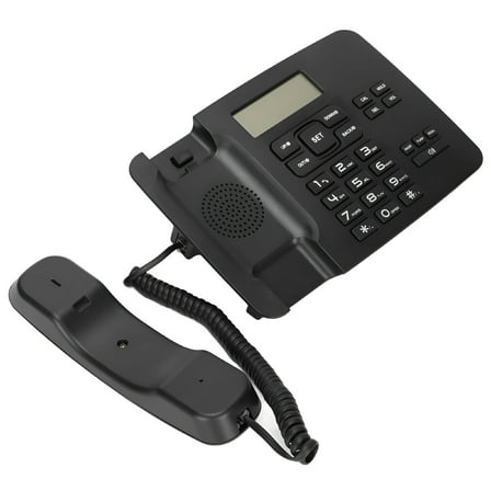 GJX Wired Landline Phone Redial Function Home Corded Telephone Caller ID With Answering Machine