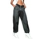thumbnail image 1 of Gibobby Pantalones tipo cargo para mujer petite casual Pantalones Cargo Mujer Ropa Holgada De Ajuste Relajado Pantalones Demin Negros Cremallera De Cintura Alta(Gris oscuro,X-CH), 1 of 5